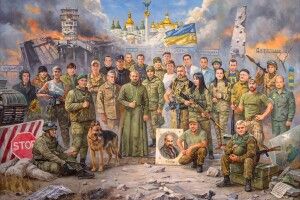 У соборі в Києві виставлена картина, на якій зображені  загиблі Герої з Волині