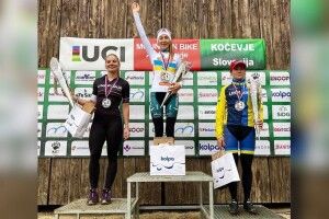 Лучанка Яна Беломоіна здобула «золото» з маунтинбайку в Словенії