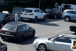 У Луцьку водійка протаранила припарковане авто і втекла (Відео)