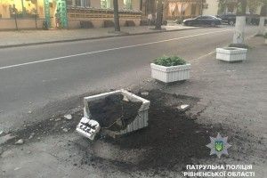 Упіймали рівнянку, яка розтрощила автівкою клумбу й накивала п'ятами