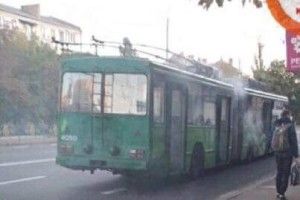 Під час руху загорівся... тролейбус