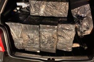 На Волині зупинили авто, в якому перевозили 8,5 тис. контрабандних пачок цигарок