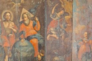 На Волині досліджують розколоту навпіл двобічну ікону кінця XVIII століття