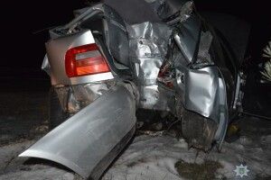 Вночі ковельчанин на «Ауді» «поцілував» дерево у Старовижівському районі