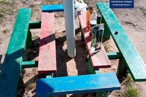 У Луцьку чоловіки, які розпивали алкоголь на дитячому майданчику, чинили опір поліції