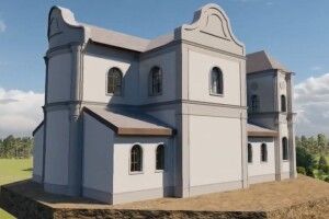 На графічному  макеті  відтворили зруйнований храм Любешова 