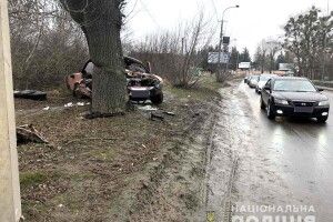 У Рівному «Жигуль-копійка» врізався в дерево: 22-річний водій та 19-річна пасажирка в реанімації
