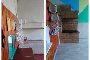 До ремонту шкільної їдальні долучилися і батьки, і вчителі, і влада (Фото)