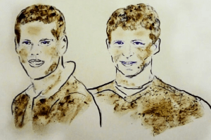 Художниця намалювала грудьми скандальних футболістів Мамаєва і Кокоріна