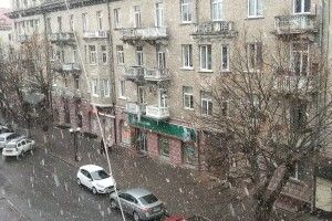 У Луцьку випав перший сніг: містяни тішаться першим подихом зими (Відео)