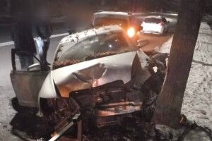 У Луцьку водій Audi врізався у дерево та паркан