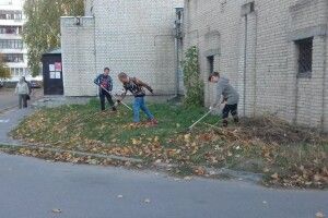 У Луцьку спортсмени взяли в руки граблі і мітли