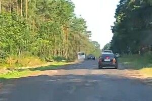 Водій так спішив на Світязь, що ледь не вбив цілий бус пасажирів (Відео)