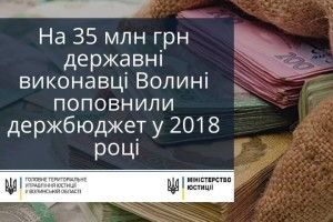 Державні виконавці Волині поповнили бюджет України на 35 мільйонів гривень