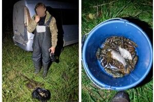 Наловив раків на майже 90 тисяч: на Волині затримали браконьєра