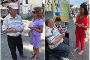Лучан у центрі міста інформували про правопросвітницьку кампанію «Чесна платіжка»