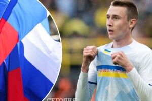 Український футболіст на очах у росіян викинув у смітник купу триколорів