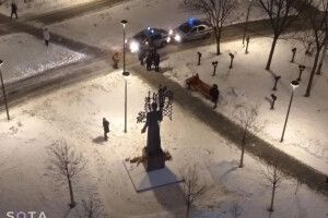 До пам'ятника Лесі Українці в Москві принесли квіти та іграшки - на місце викликали поліцію (Фото)