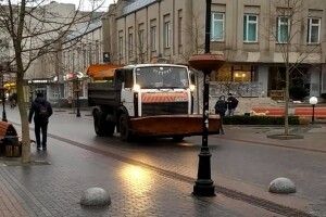 16 одиниць техніки та понад 60 працівників: у Луцьку борються з ожеледицею (Фото)