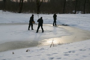 У Центральному парку Луцька працюють над збереженням водних біоресурсів під час зими