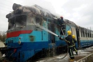 Під Костополем згорів дизель-поїзд «Удрицьк-Сарни-Здолбунів»
