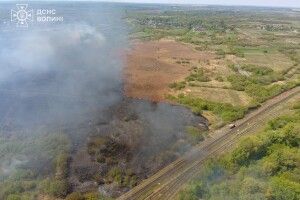 На Волині палали гектари сухої трави