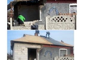 «Люди дякували зі сльозами»: мешканці Рівненщини відбудовують постріляне село на Херсонщині (Фото)