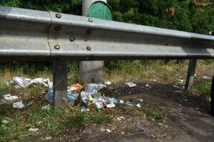 На «Ягодині» узбіччя потопають у смітті