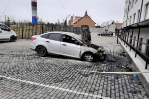 З'явилось відео підпалу авто луцької журналістки (Відео)