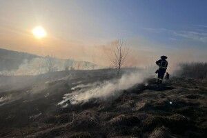 Безсніжний лютий: учора волинські рятувальники ліквідували 2 пожежі сухої трави 
