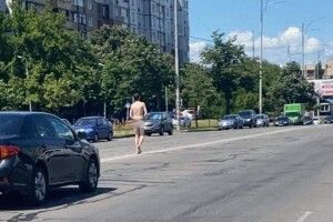 «Просто спекотно»: трасою розгулював голий чоловік (Відео)