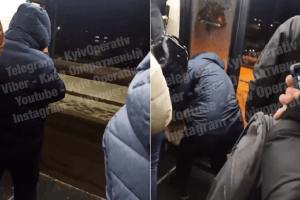 Водій маршрутки весь день возив пасажирів з відкритими дверима (Відео моменту)