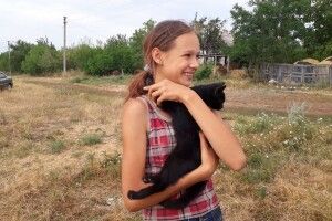 На вулиці Гагаріна з темного-претемного колодязя дістали чорного-пречорного кота (Фото)