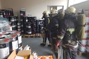 Волинські рятувальники тренувалися на промисловому підприємстві