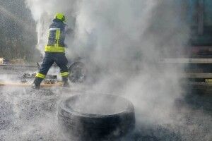 На Волині спалахнула вантажівка