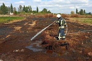 У Луцькому районі рятувальники ліквідували пожежу торфу
