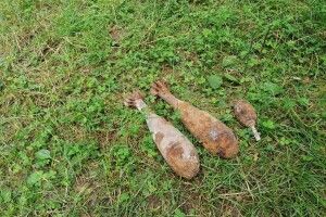 Волинянин викопав на городі міни