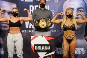 Боксерка Ебані Бріджес прийшла на зважування перед боєм в еротичній спідній білизні (Фото)