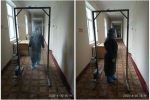 У Любомльській лікарні встановлюють дезинфікаційні рамки