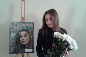 У Ківерцях відкрили виставку юної художниці, яка грає у футбол та займається бойовими мистецтвами