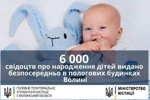 У Луцьку вручили свідоцтво про народження дитини №6000