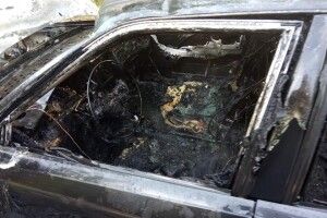На Рівненщині в лісі згорів легковик (Фото)