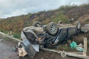 Виїхав на узбіччя та перекинувся: на Львівщині в автотрощі постраждала родина з Волині