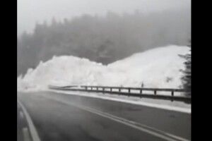 В Карпатах зійшла снігова лавина й перекрила трасу Київ-Чоп (Відео)