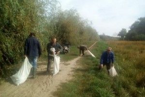 Любешівські водники прибрали береги Стохода