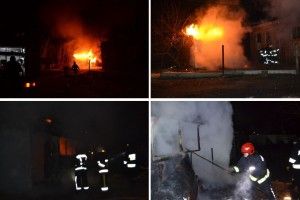 Ліквідуючи пожежу у вагончику, рівненські рятувальники вберегли від вогню навколишні будівлі 