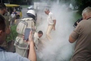 На пікеті під Міністерством оборони доброволець скоїв самопідпал (відео)