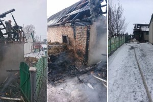 На Рівненщині з невідомих причин загорівся хлів