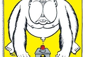 Мавпа-Путін мочиться на ядерну кнопку (Фото)