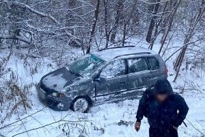 Біля Луцька автомобіль злетів в кювет